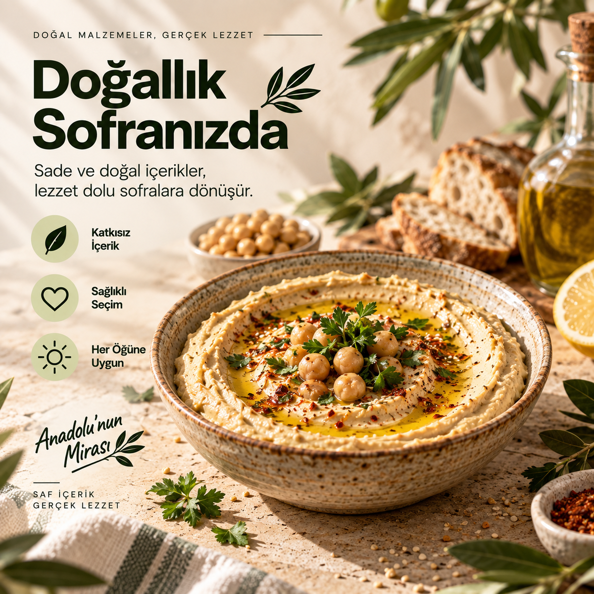 Doğal Atalık Özberk Tam Kepekli Çiğ Susam Tahini