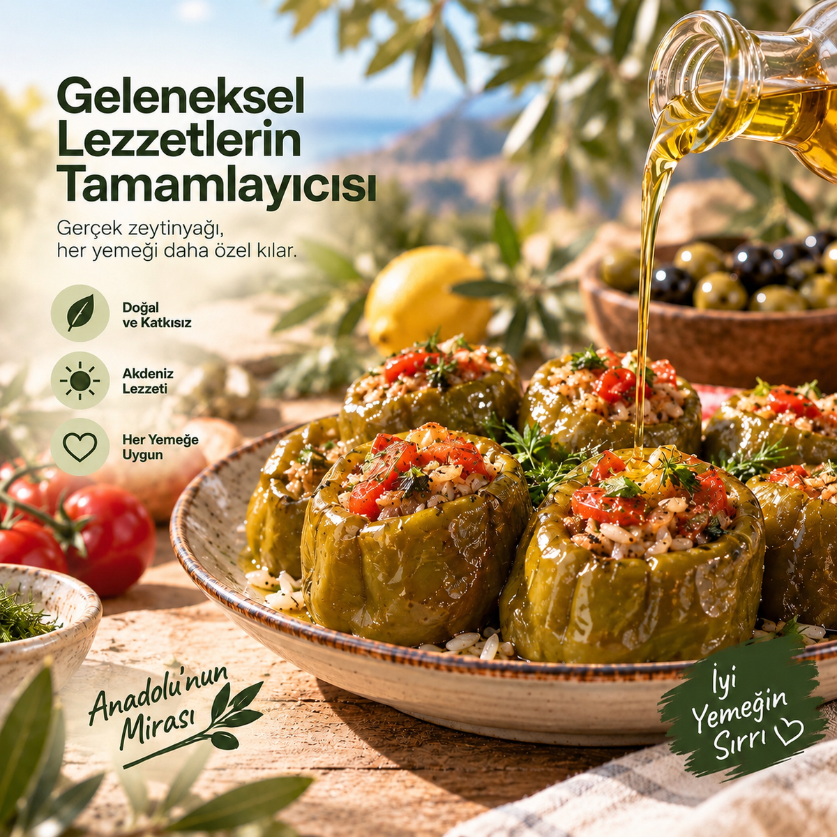 Erken Hasat Soğuk Sıkım Halhali Cam Şişe Zeytinyağı