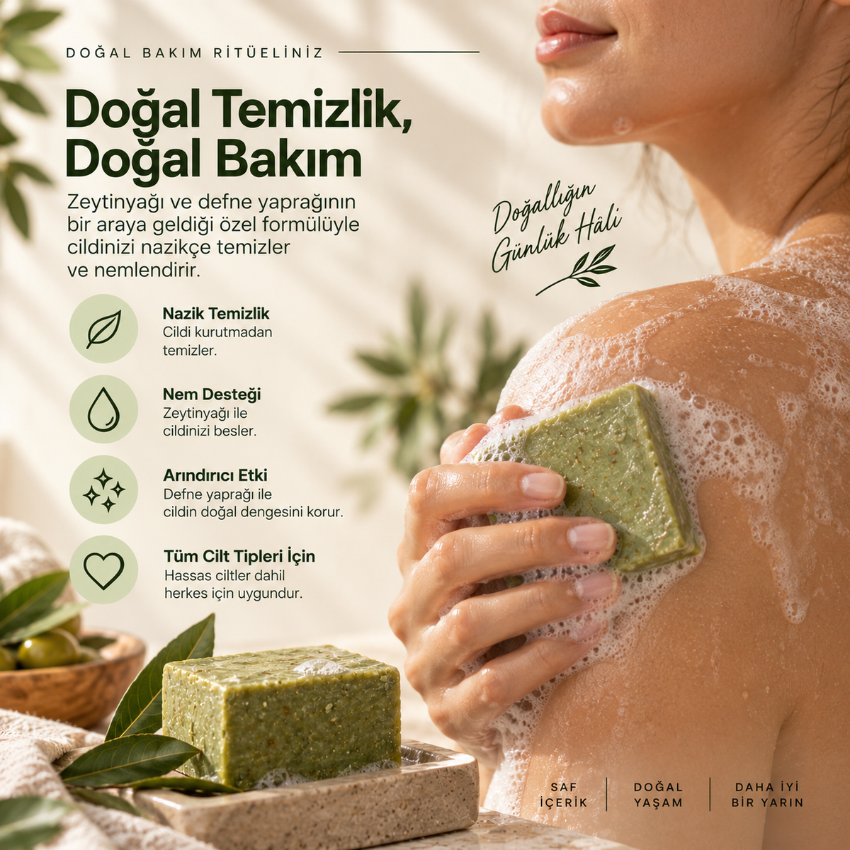 Doğal Zeytinyağlı Defne Gar Sabunu