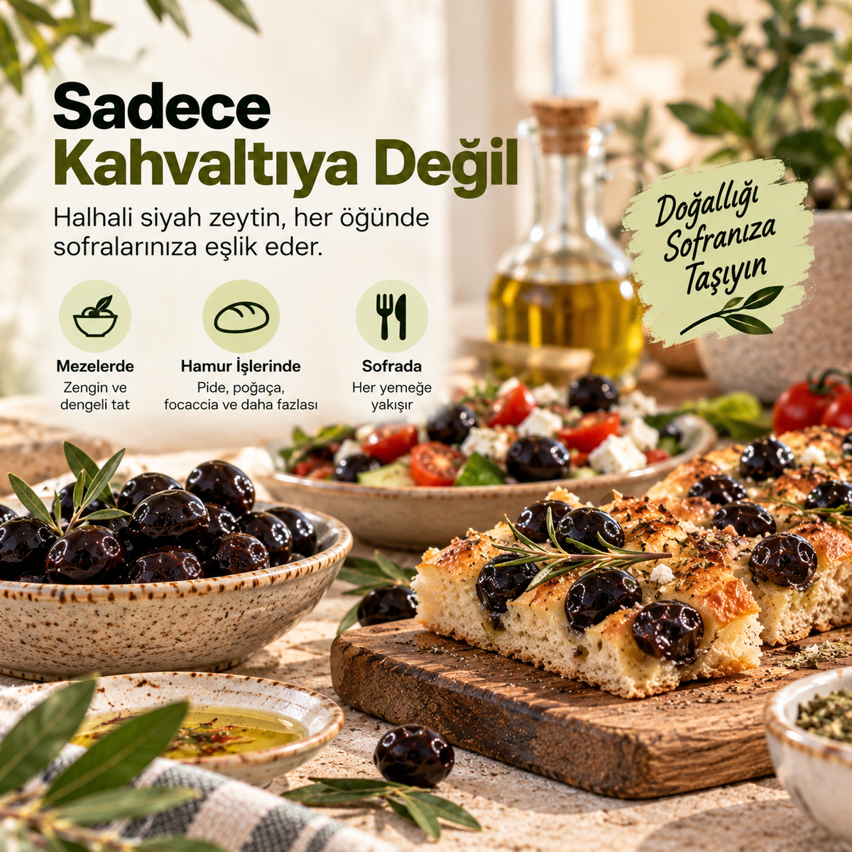 Doğal Halhali Siyah Zeytin