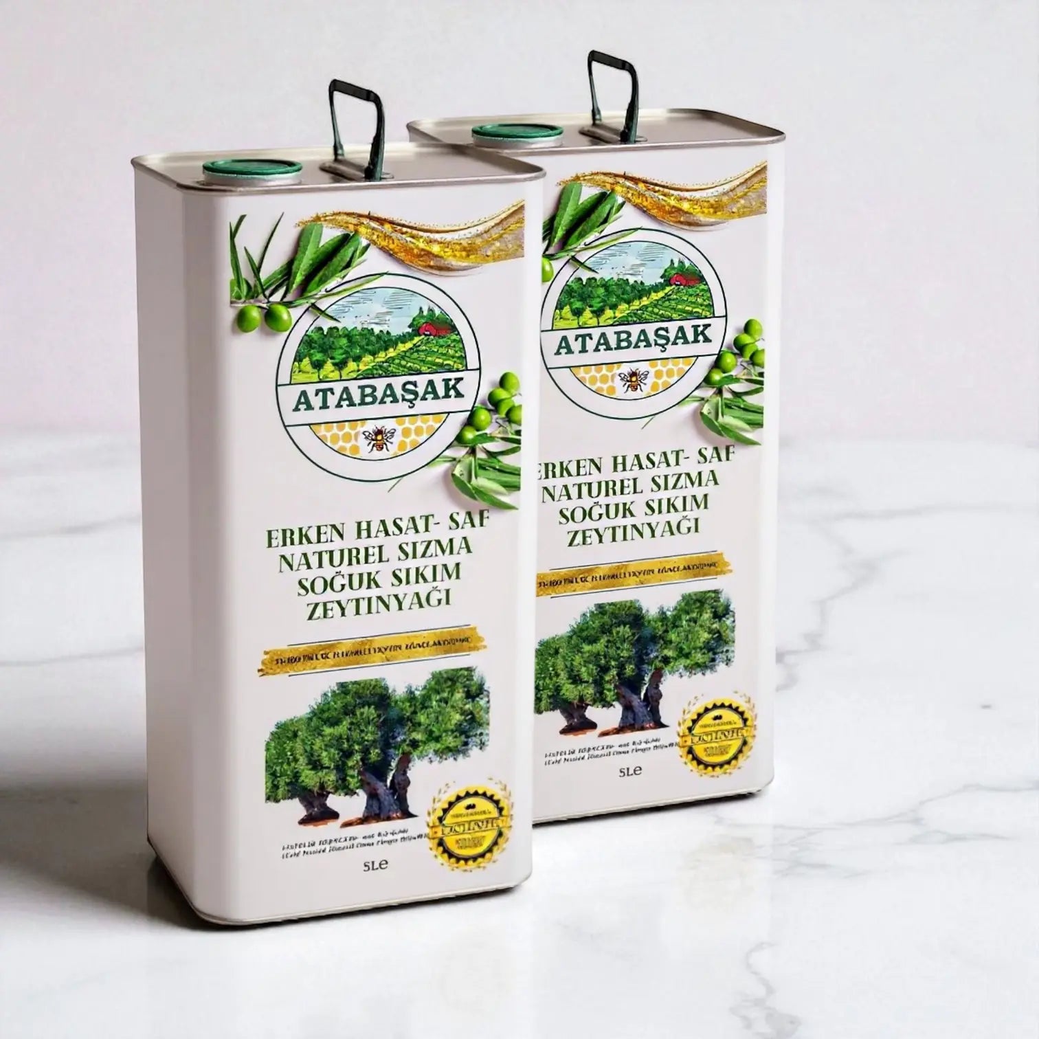 Erken Hasat Soğuk Sıkım Halhali Teneke Zeytinyağı