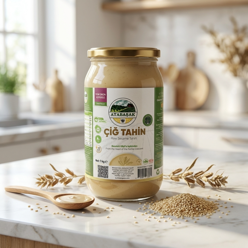 Doğal Atalık Özberk Kepeksiz Çiğ Susam Tahini