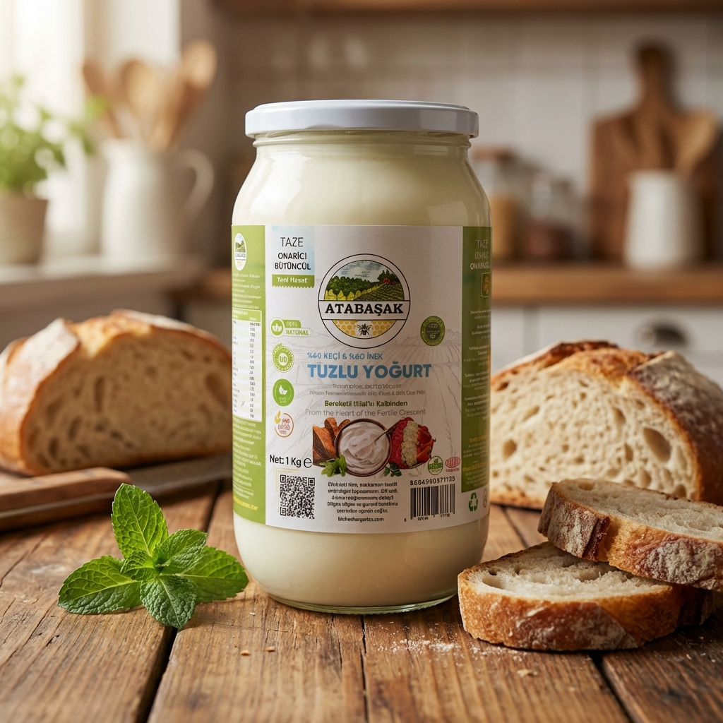 Doğal Tuzlu Yoğurt %60 İnek %40 Keçi