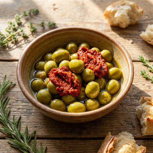 BioFresh Organics el kırması Halhali yeşil zeytin – geleneksel yöntemle işlenmiş katkısız doğal zeytin