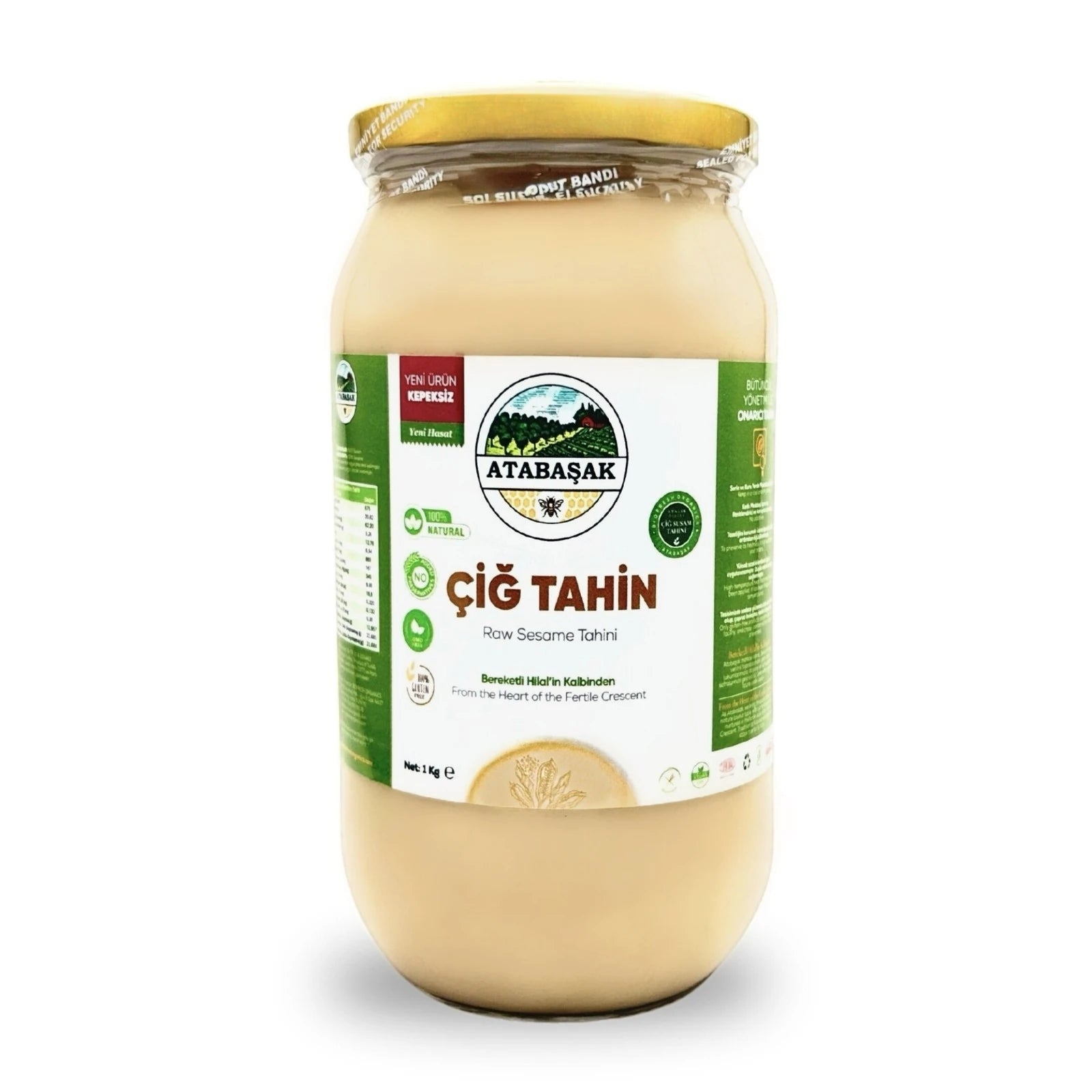 Doğal Atalık Özberk Kepeksiz Çiğ Susam Tahini