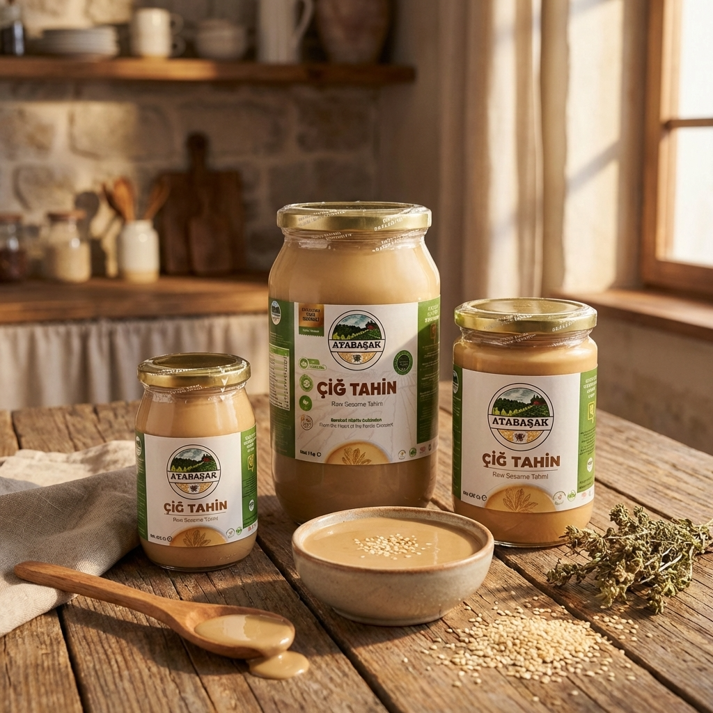 BioFresh Organics Özberk tam kepekli çiğ susam tahini – taş değirmende soğuk sıkım katkısız kepekli tahin