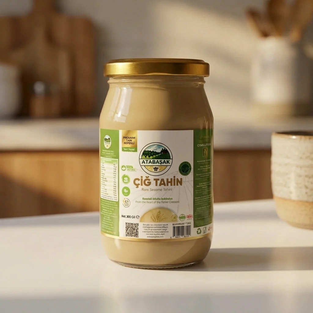 BioFresh Organics Özberk tam kepekli çiğ susam tahini – taş değirmende soğuk sıkım katkısız kepekli tahin