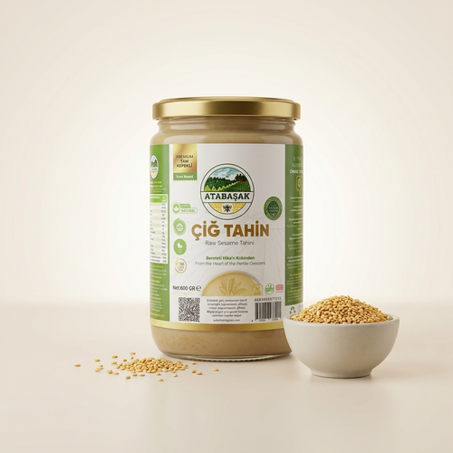 BioFresh Organics Özberk tam kepekli çiğ susam tahini – taş değirmende soğuk sıkım katkısız kepekli tahin
