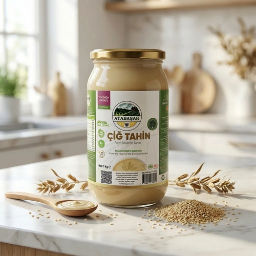 BioFresh Organics Özberk kepeksiz çiğ susam tahini – taş değirmende soğuk sıkım doğal tahin