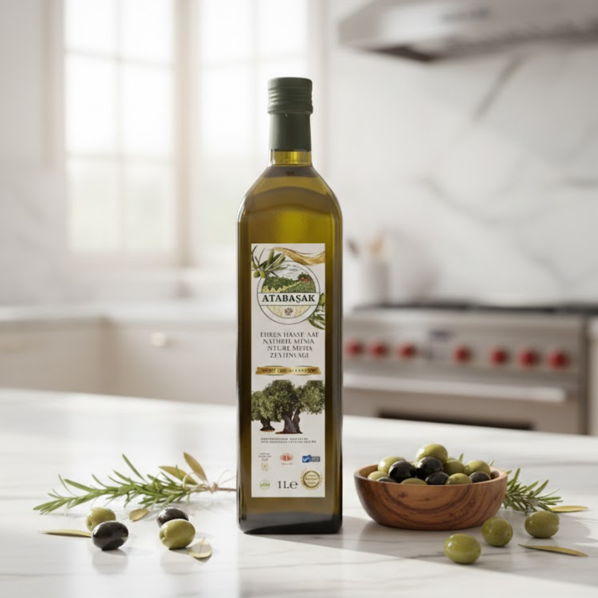 Erken Hasat Soğuk Sıkım Halhali Cam Şişe Zeytinyağı